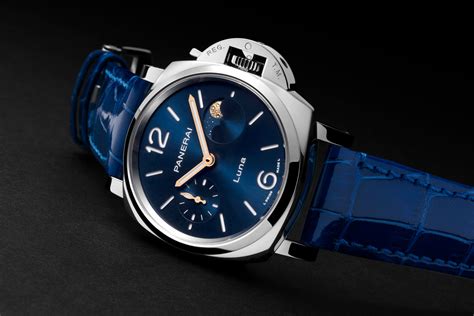 panerai luminor moon phase blue|ww panerai luminor.